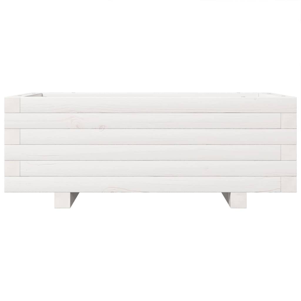 Vidaxl - Jardinière blanc 70x40x26,5 cm bois de pin massif vidaXL 847329 - Image 6