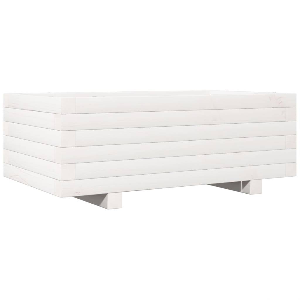 Vidaxl - Jardinière blanc 70x40x26,5 cm bois de pin massif vidaXL 847329 - Image 2
