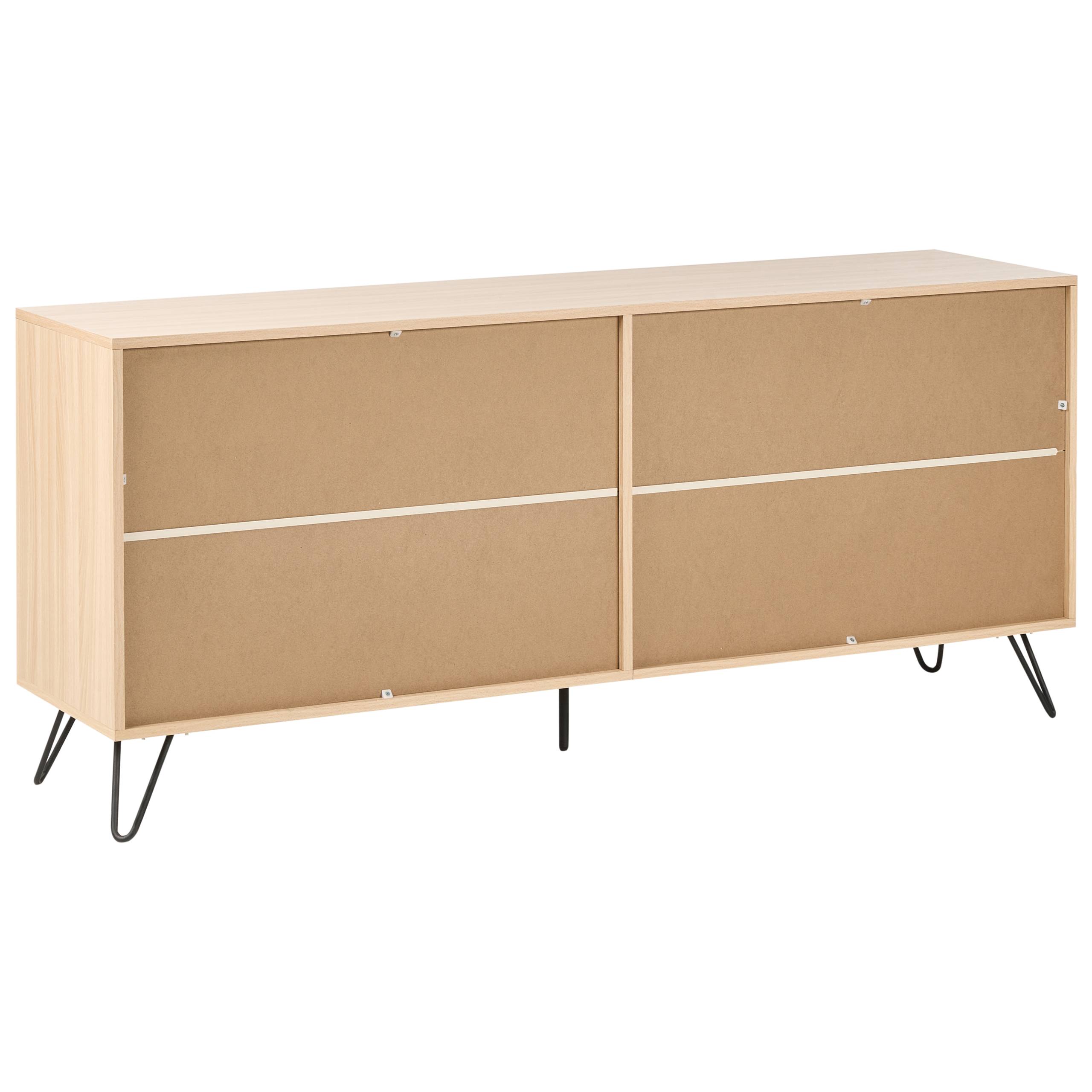Beliani - Commode Panneau de particules de bois Marron clair CARDIGAN - 160x40x70- Beliani - Image 5