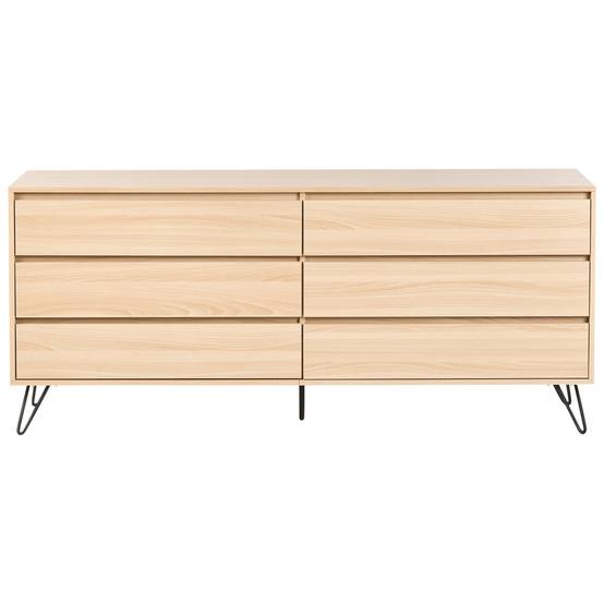 Beliani - Commode Panneau de particules de bois Marron clair CARDIGAN - 160x40x70- Beliani - Image 4