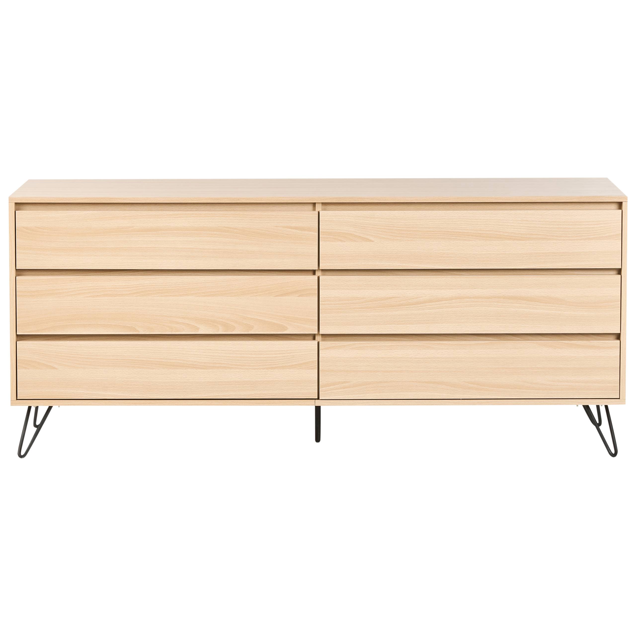 Beliani - Commode Panneau de particules de bois Marron clair CARDIGAN - 160x40x70- Beliani - Image 4