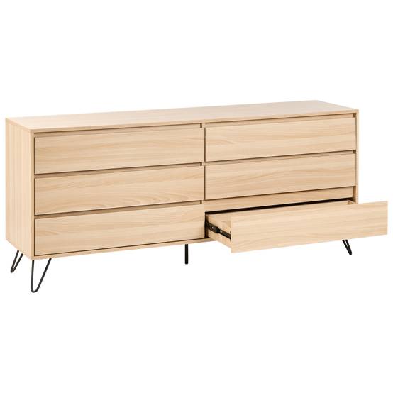 Beliani - Commode Panneau de particules de bois Marron clair CARDIGAN - 160x40x70- Beliani - Image 6