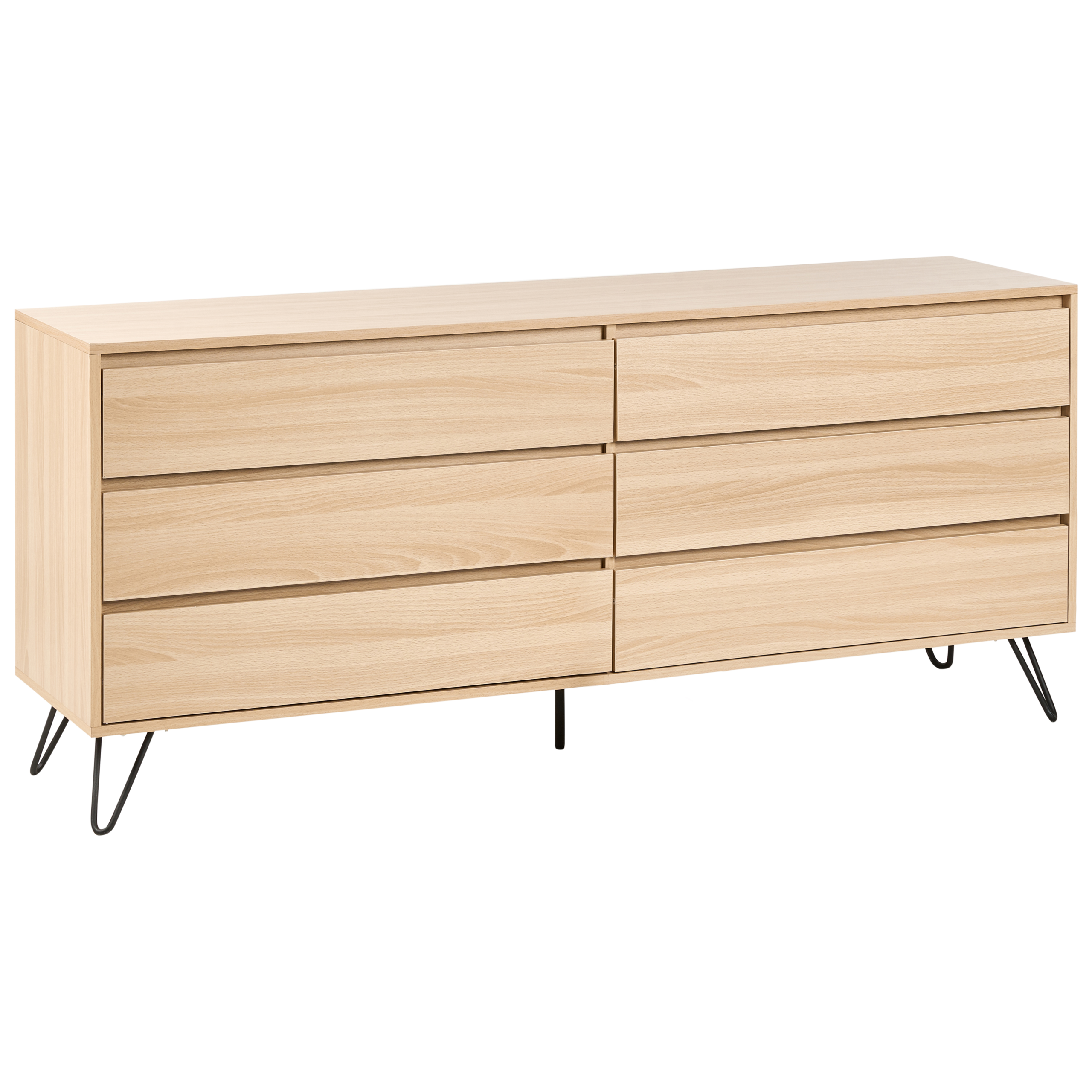 Beliani - Commode Panneau de particules de bois Marron clair CARDIGAN - 160x40x70- Beliani - Image 2
