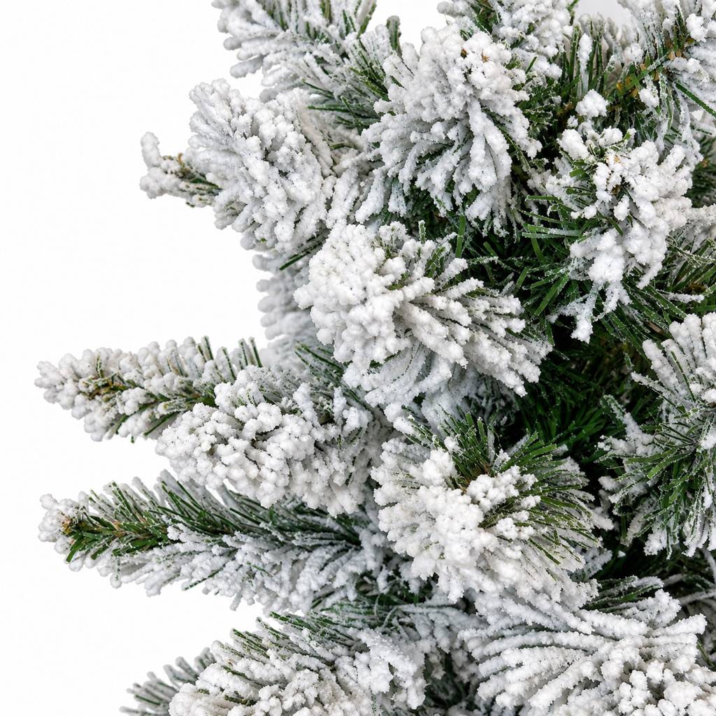 Petit sapin de Noël artificiel de table enneigé 45 cm avec pot en jute - Frosted - Little Grove - Image 2