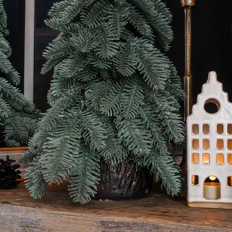 Petit sapin de Noël artificiel de table 40 cm - style nobilis - Little Grove - Image 7