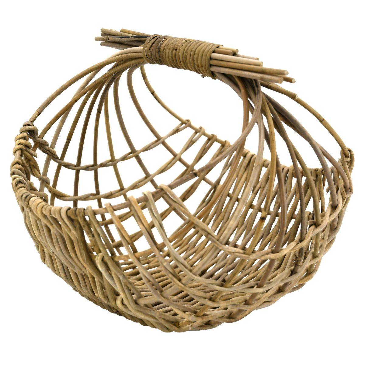 Aubry Gaspard - Panier arrondi ajouré en poelet 46 cm - Image 1