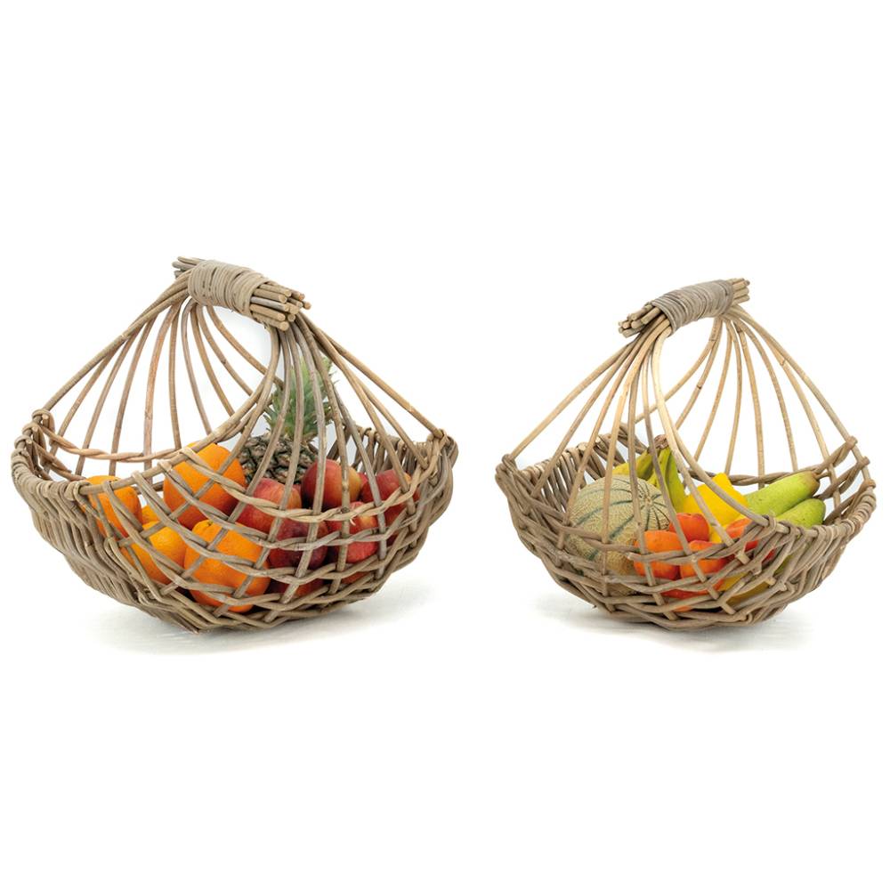 Aubry Gaspard - Panier arrondi ajouré en poelet 46 cm - Image 2