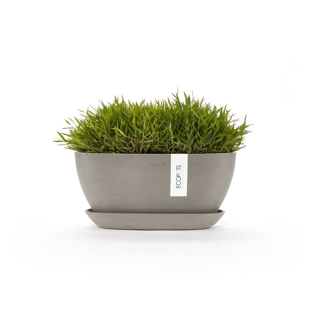 Ecopots - Pot Ovale Sofia 30 + Soucoupe - 30 x 13 x H. 13,9 cm - 2,7 L ECOPOTS - Image 1