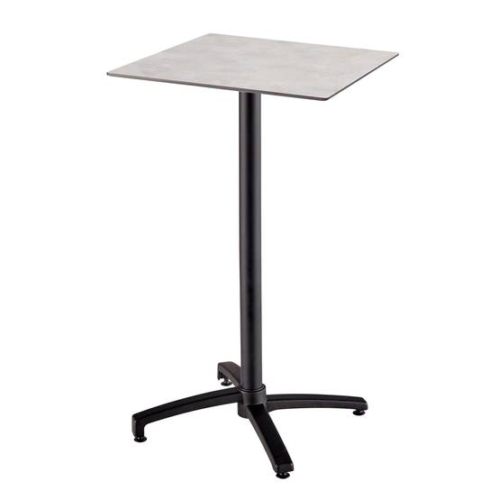 Oviala - Ensemble table haute stratifié gris foncé et 2 chaises hautes taupe - Oviala - Image 2