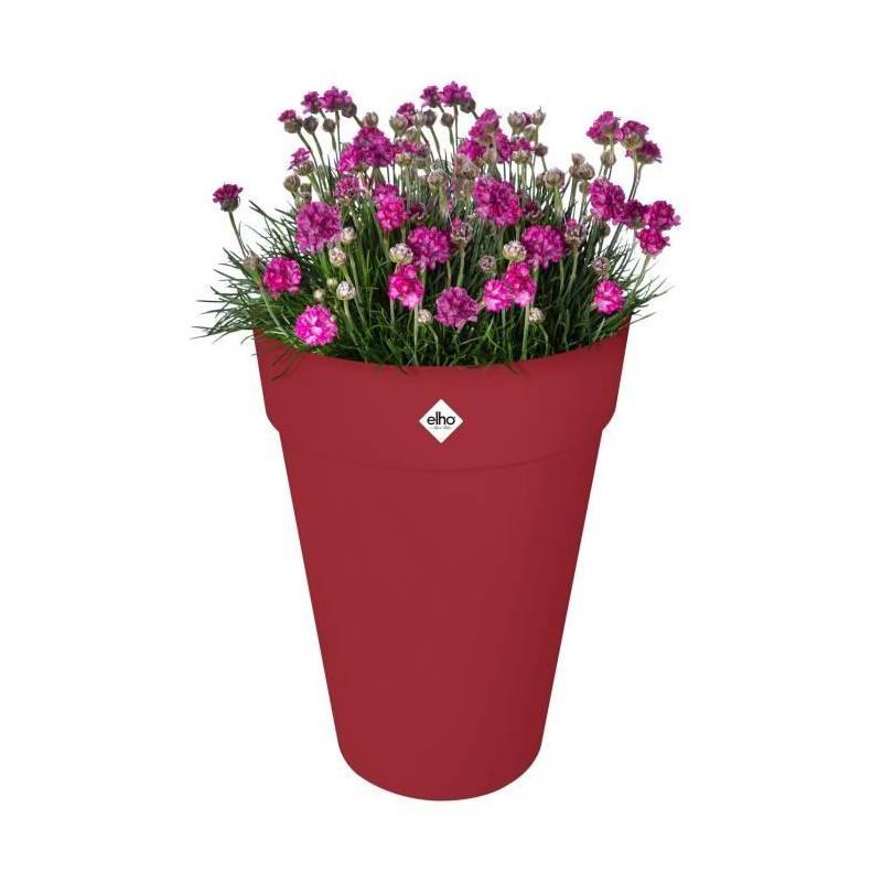 Elho - Pot De Fleur - Elho - Loft Urban Rond - Haut 35 - Rouge - L 34 X B 33.5 X H 45 Cm - Extérieur - 100% Recyclé - Image 3