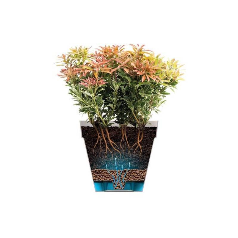 Elho - Pot De Fleur - Elho - Loft Urban Rond - Haut 35 - Rouge - L 34 X B 33.5 X H 45 Cm - Extérieur - 100% Recyclé - Image 5