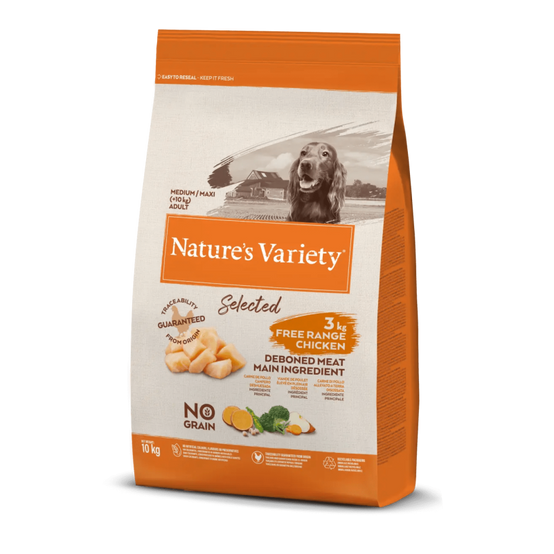 CROQUETTE CHIEN - SELECTED MEDIUM MAXI POULET - NATURE'S VARIETY 10 kg - Image 3
