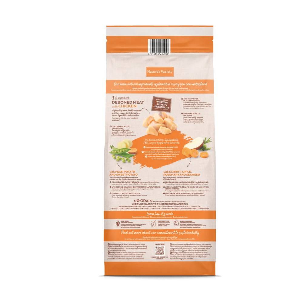 CROQUETTE CHIEN - SELECTED MEDIUM MAXI POULET - NATURE'S VARIETY 10 kg - Image 2