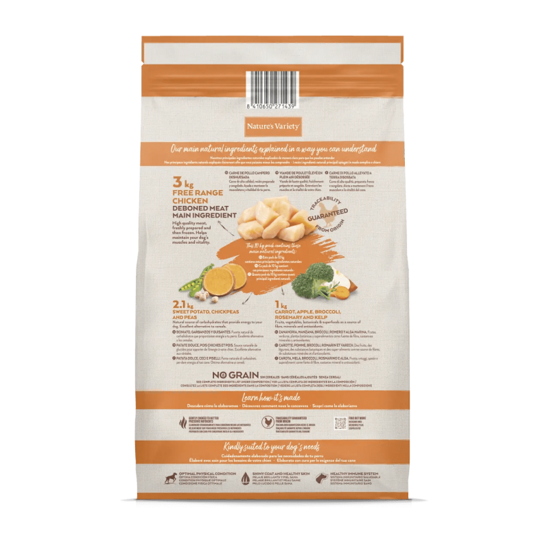 CROQUETTE CHIEN - SELECTED MEDIUM MAXI POULET - NATURE'S VARIETY 10 kg - Image 4