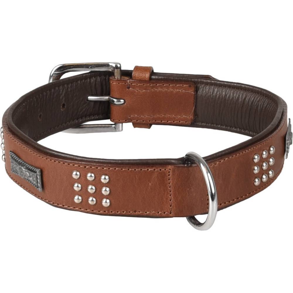 Collier Cuir SEDONA brun taille XL 47-55 cm pour chien. - Image 1