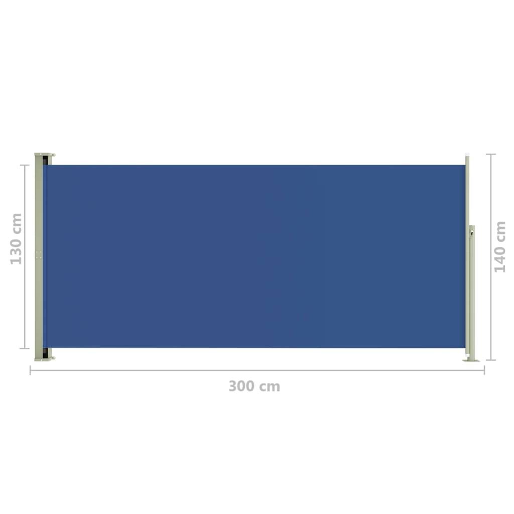 Helloshop26 - Auvent paravent store brise-vue latéral rétractable de patio jardin terrasse balcon protection visuelle écran 140 x 300 cm bleu - Image 6