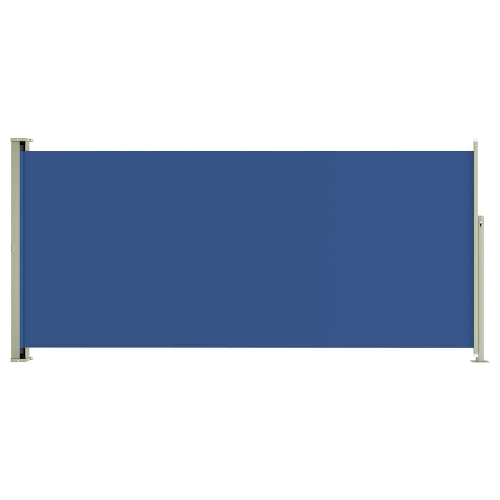 Helloshop26 - Auvent paravent store brise-vue latéral rétractable de patio jardin terrasse balcon protection visuelle écran 140 x 300 cm bleu - Image 1