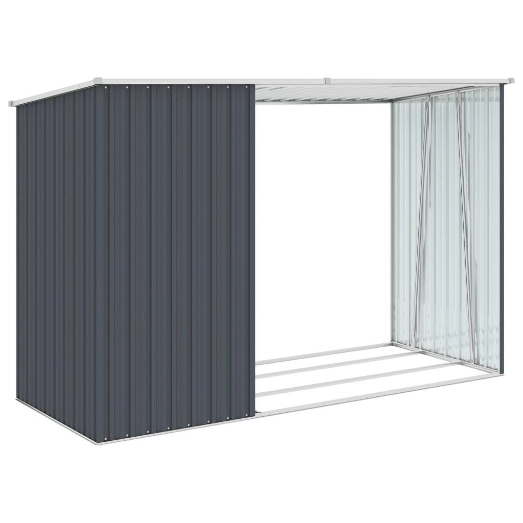 Maison Chic - Abri à bois 2.4m² - Abri de jardin Anthracite 245x98x159 cm Acier galvanisé MAISON CHIC - Image 4
