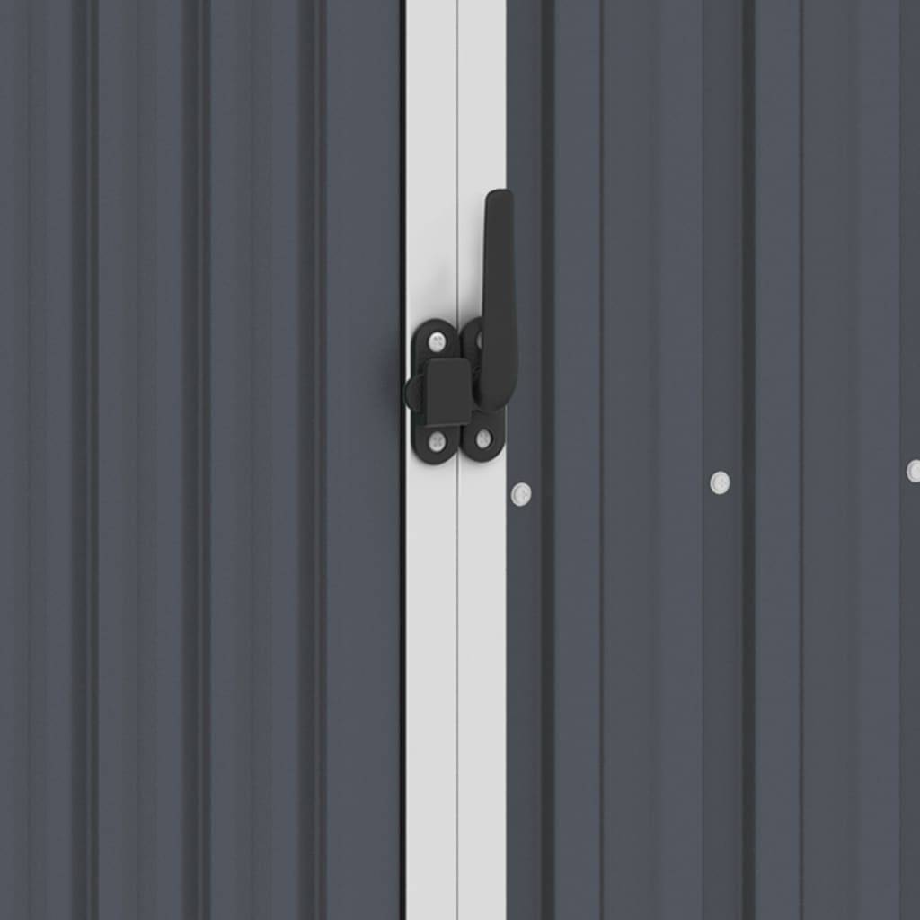 Maison Chic - Abri à bois 2.4m² - Abri de jardin Anthracite 245x98x159 cm Acier galvanisé MAISON CHIC - Image 5