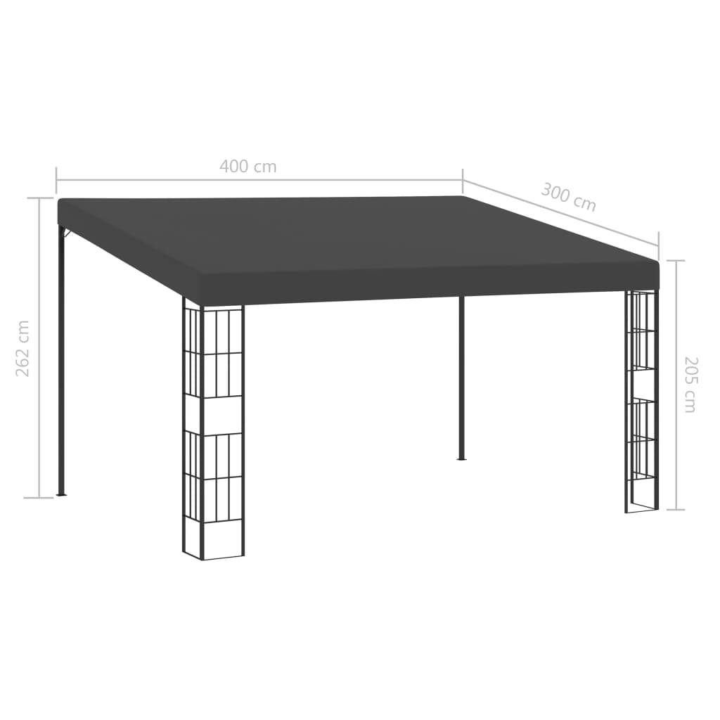 ComfortXL - Auvent de Terrasse Mural Acier et Tissu PA Protection Solaire pour Jardin Anthracite 4x3 m – ComfortXL Outdoor Living - Image 5