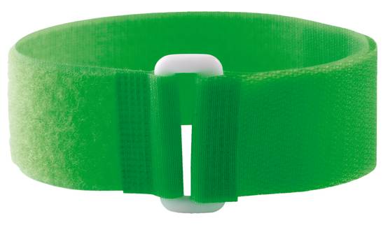 Ukal - 5 Bracelets auto-agrippants fluo avec passant vert - Image 1