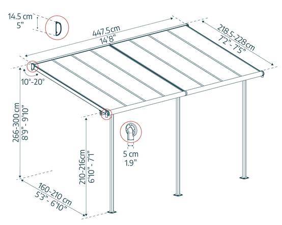 Canopia - Canopia Pergola Sierra 2,2X4,5 Blanche - Image 5