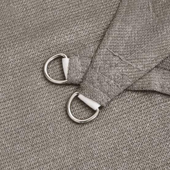 Voile d'ombrage - Voile solaire 160 g/m² triangulaire gris clair 4x4x4 m PEHD il425 - Image 5
