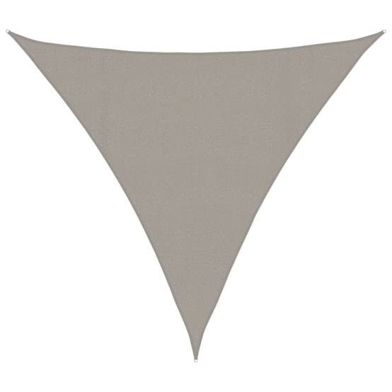 Voile d'ombrage - Voile solaire 160 g/m² triangulaire gris clair 4x4x4 m PEHD il425 - Image 1