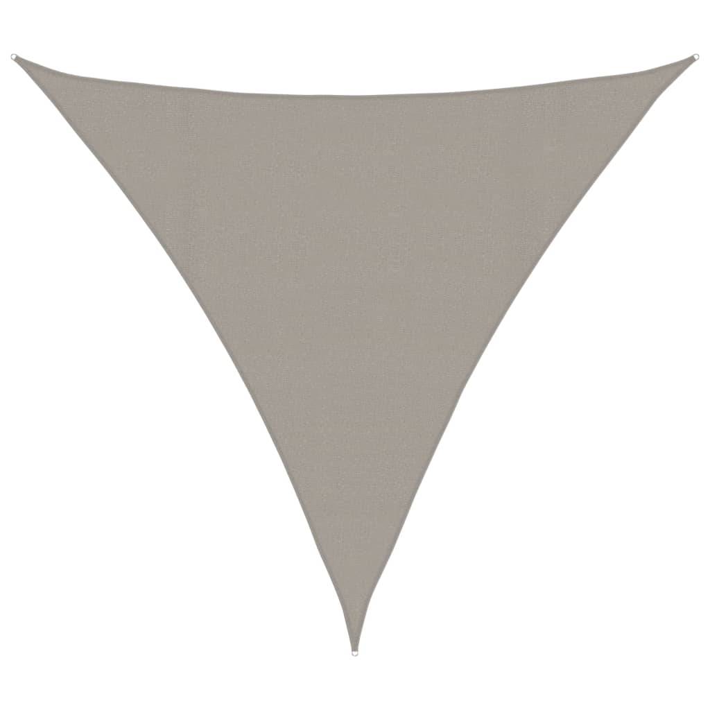 Voile d'ombrage - Voile solaire 160 g/m² triangulaire gris clair 4x4x4 m PEHD il425 - Image 1