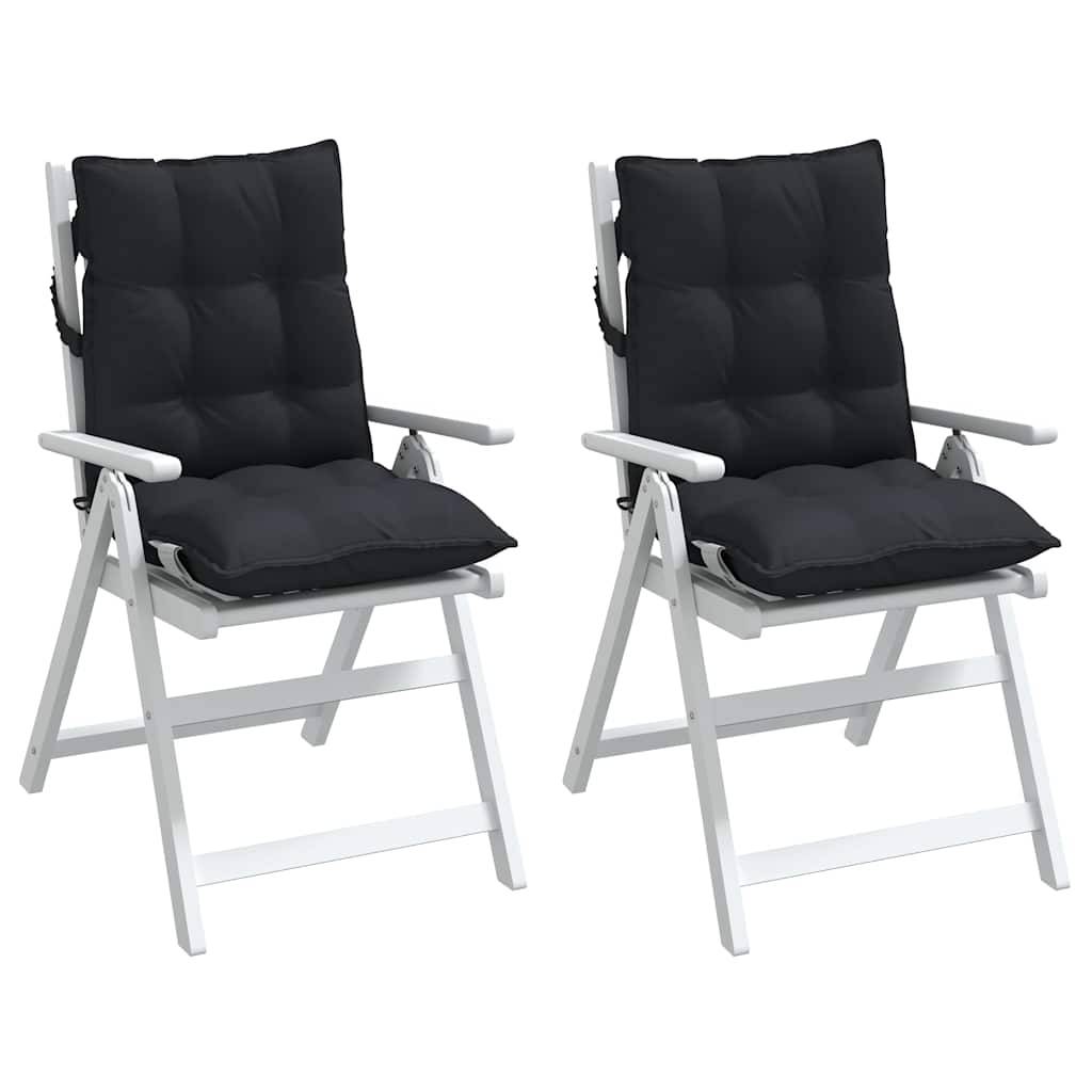 PANGIVO - Coussins de chaise à dossier bas tissu oxford noir 100 x 50 x 7 cm, poids:3.2kg - PANGIVO - Image 4