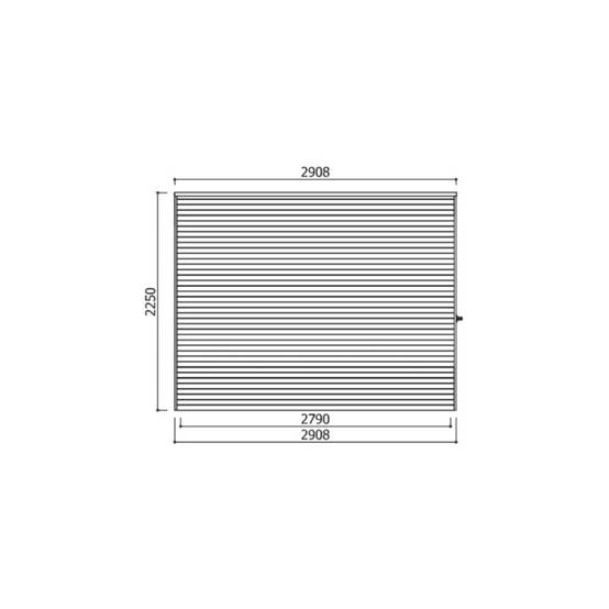 Abri de Jardin en Bois Traité Tarento avec Auvent - Surface de 8 m² - Image 3