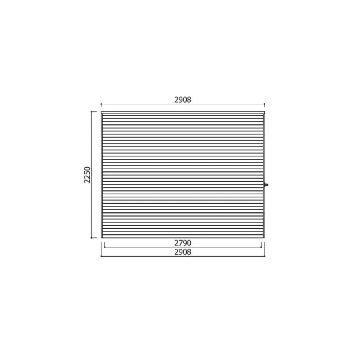 Abri de Jardin en Bois Traité Tarento avec Auvent - Surface de 8 m² - Image 3