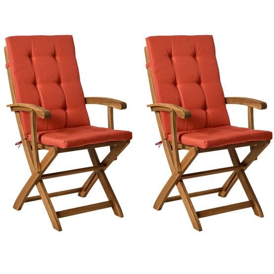 Beliani - Chaise de jardin Acacia Rouge MAUI PREMIUM - 46x48x92- Beliani - Image 2