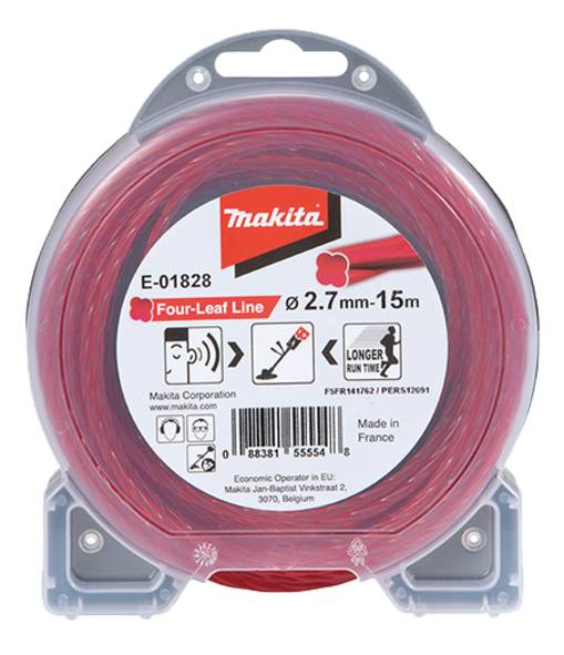 Fil nylon Trèfle torsadé MAKITA 2,7 mm x 15 m - E-01828