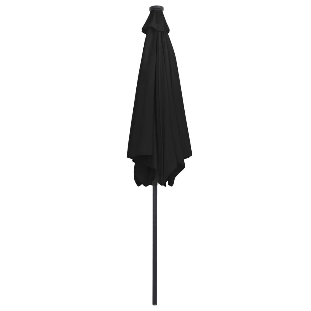 Helloshop26 - Parasol avec led et mât en aluminium 300 cm noir - Image 4