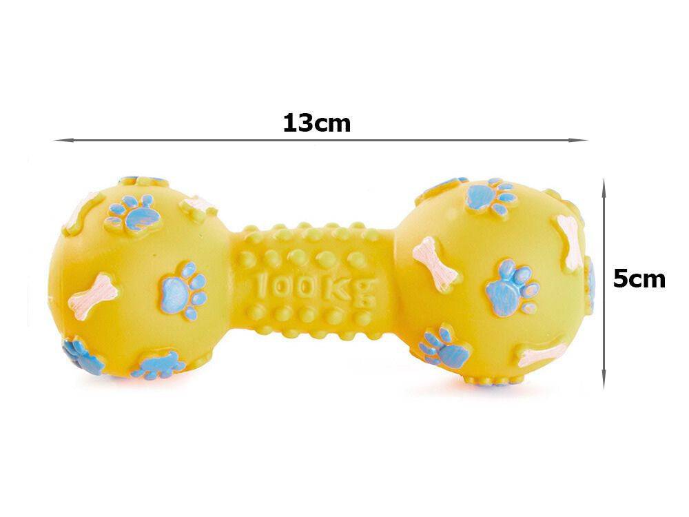 Objet pour chien couineur chew rubber dumbbell bone - Image 5