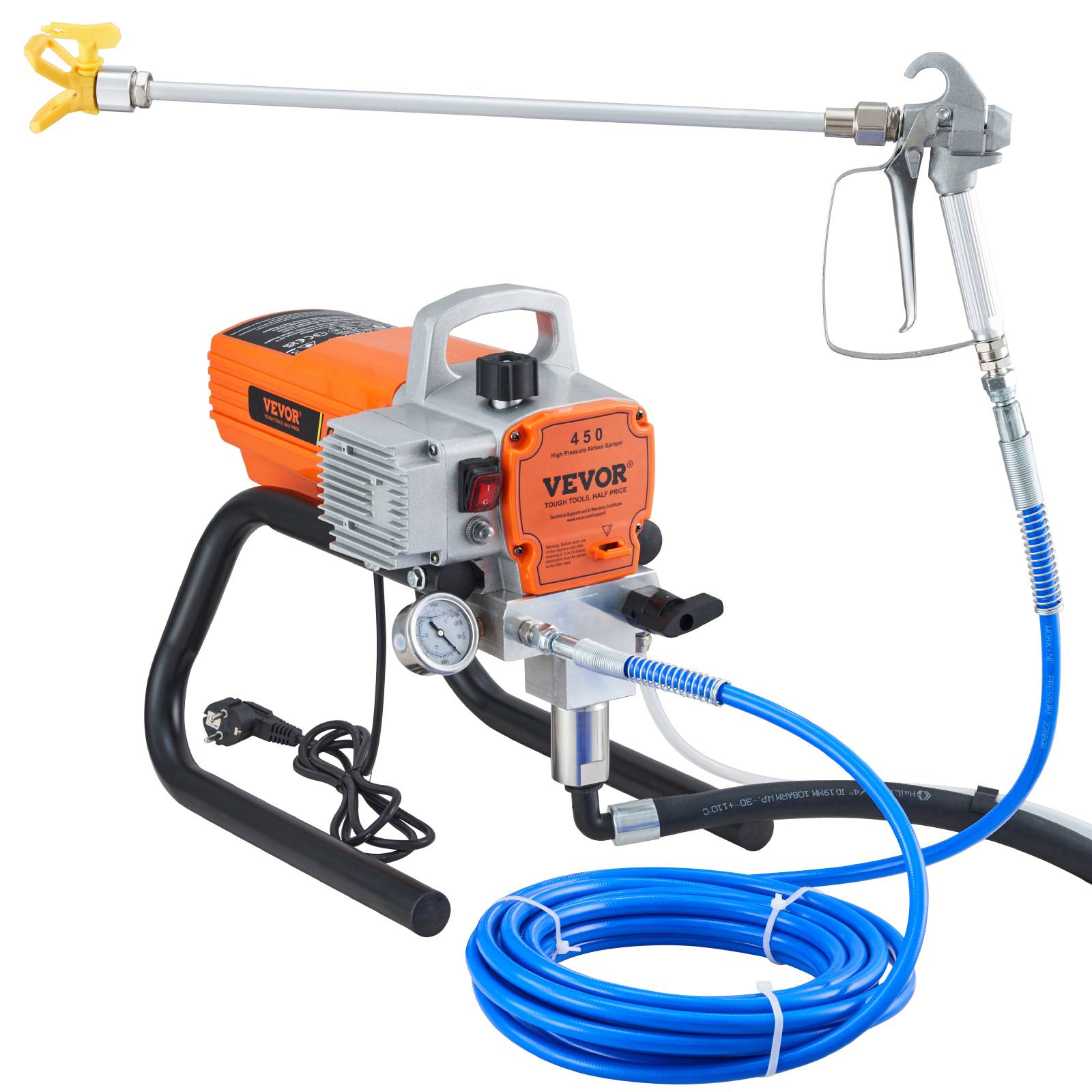VEVOR Pulvérisateur sans air 1800W, 3000 PSI, 1.8 L/min, pression réglable, pour peinture intérieure/extérieure. - Image 1