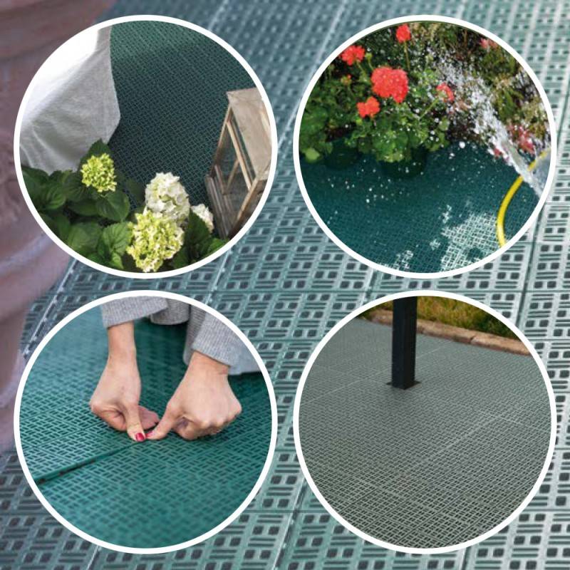 Dalle clipsable Jardin/Piscine/ SPA - Vert foncé 56 x 56 cm - ArtPlast - Image 6