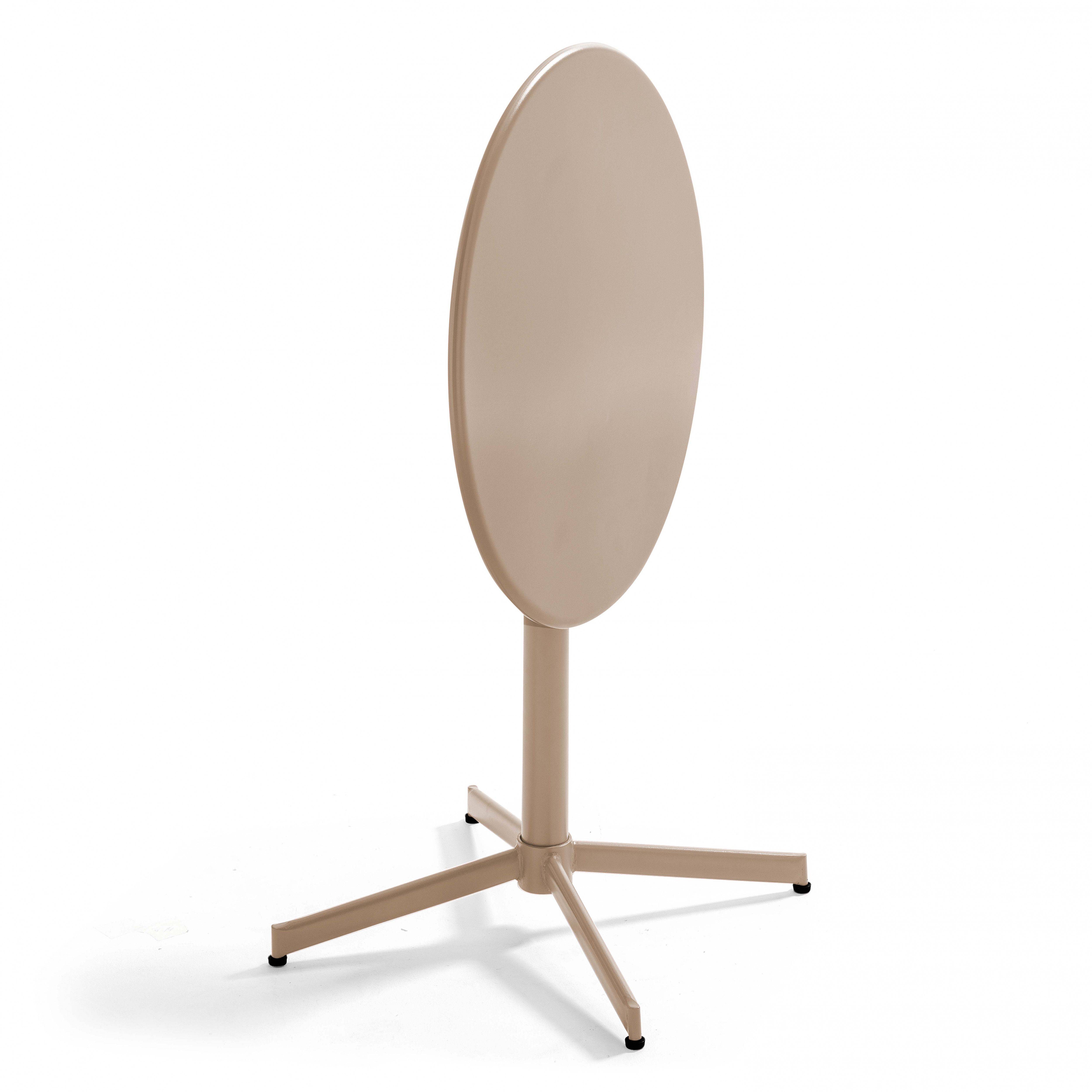 Oviala - Ensemble table de jardin et 4 fauteuils métal taupe Palavas - Oviala - Image 5