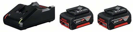 Bosch - Lot 2 batteries GBA 18V 4.0Ah + chargeur GAL 18V-40 - BOSCH - 1600A019S0