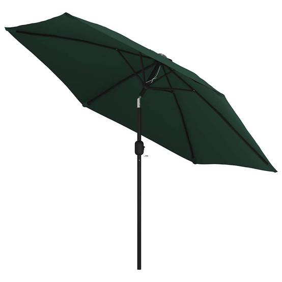 Parasol déporté polyester et acier vert 300 x 300 x 225 cm - PANGIVO - Image 4