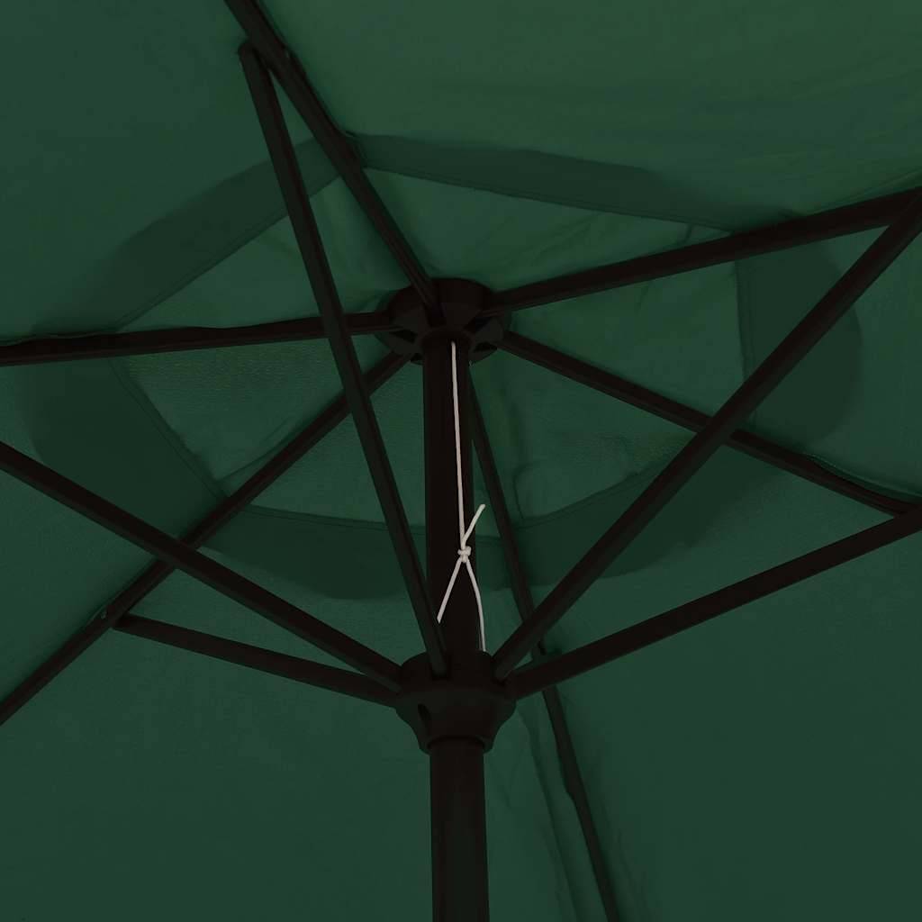 Parasol déporté polyester et acier vert 300 x 300 x 225 cm - PANGIVO - Image 7