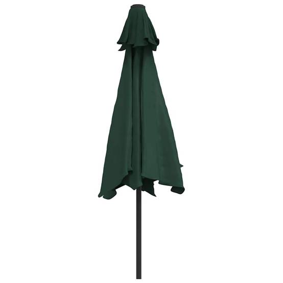 Parasol déporté polyester et acier vert 300 x 300 x 225 cm - PANGIVO - Image 6