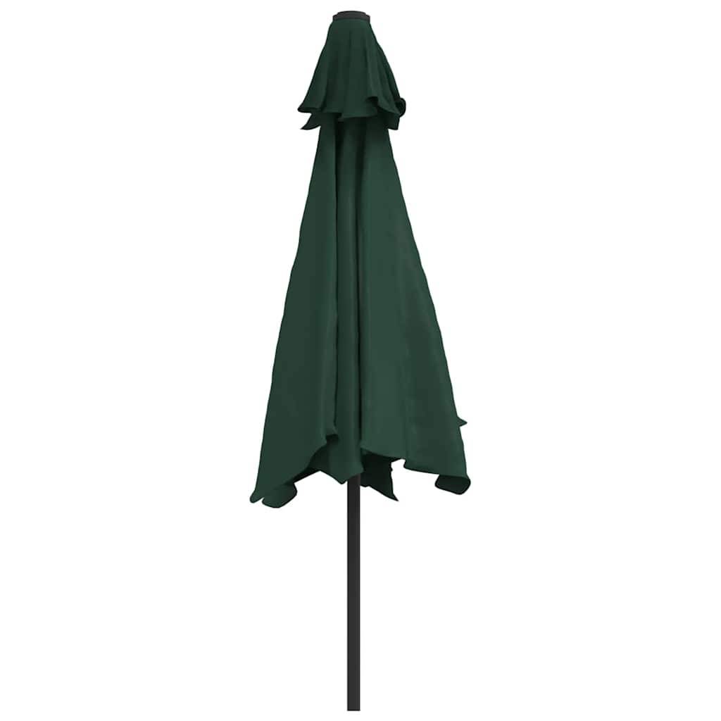 Parasol déporté polyester et acier vert 300 x 300 x 225 cm - PANGIVO - Image 6