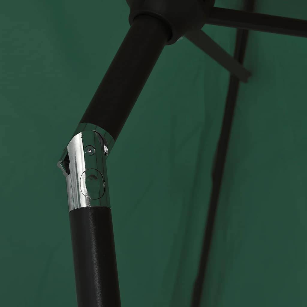 Parasol déporté polyester et acier vert 300 x 300 x 225 cm - PANGIVO - Image 8