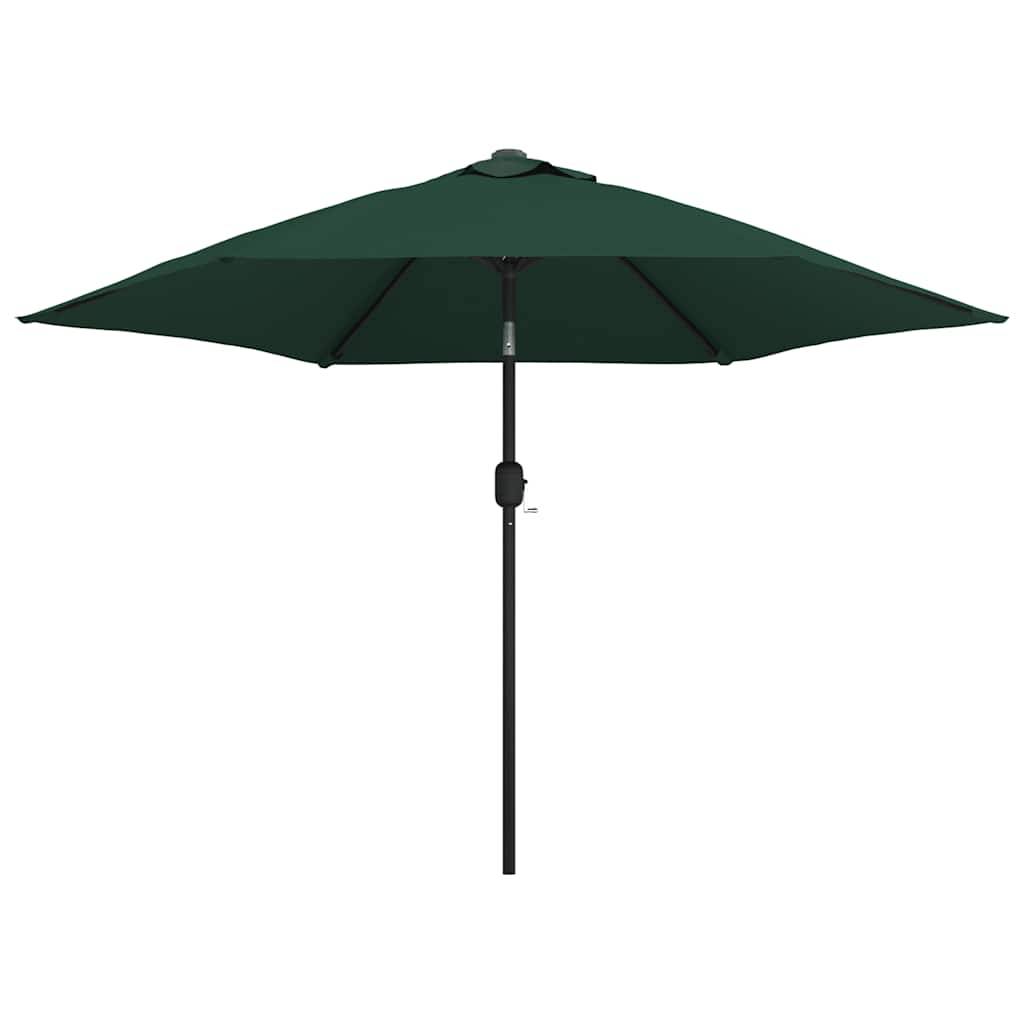 Parasol déporté polyester et acier vert 300 x 300 x 225 cm - PANGIVO - Image 2