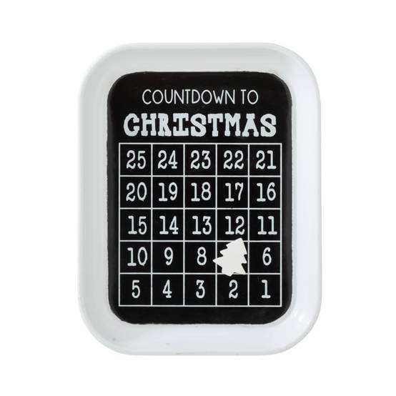 Calendrier de Noël en métal noir 32x41cm - J-Line - Image 1