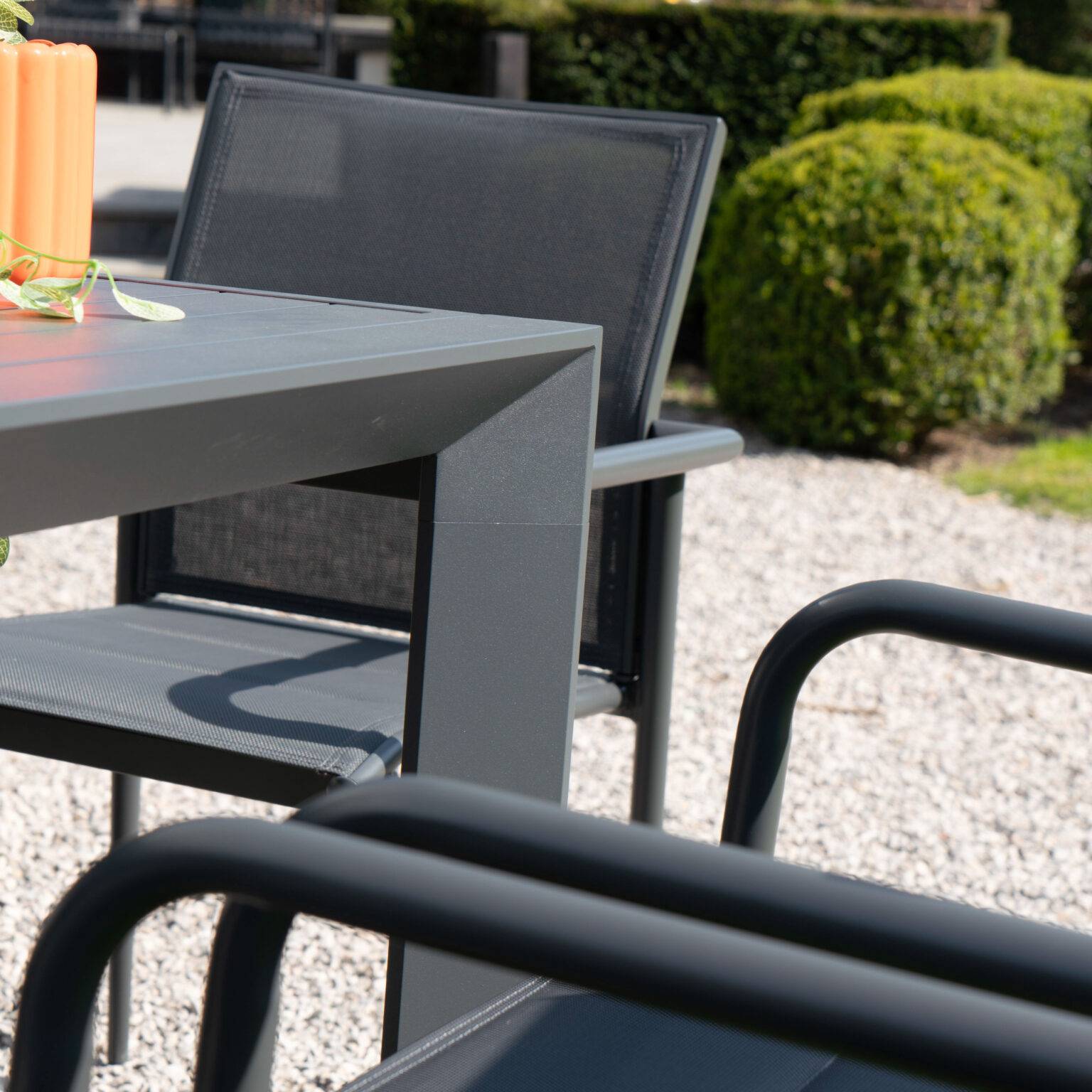 Ensemble 6/10p en full aluminium Gris avec 8 fauteuils MODULO - Image 4