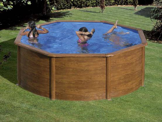 Gré - Piscine acier aspect bois Gré Pacific ronde 3,70 x 1,22 m - Gré - Image 1