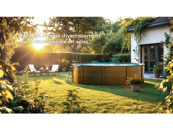 Gré - Piscine acier aspect bois Gré Pacific ronde 3,70 x 1,22 m - Gré - Image 3